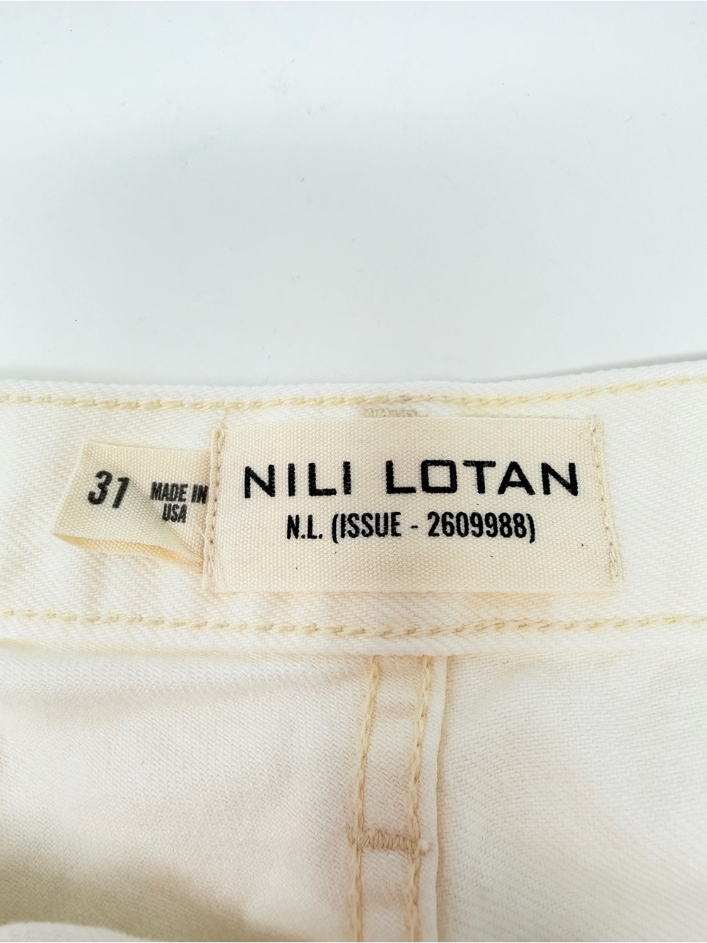 Nili Lotan Shon Jeans Cotton Cream Size 31 - Picture 9 of 14